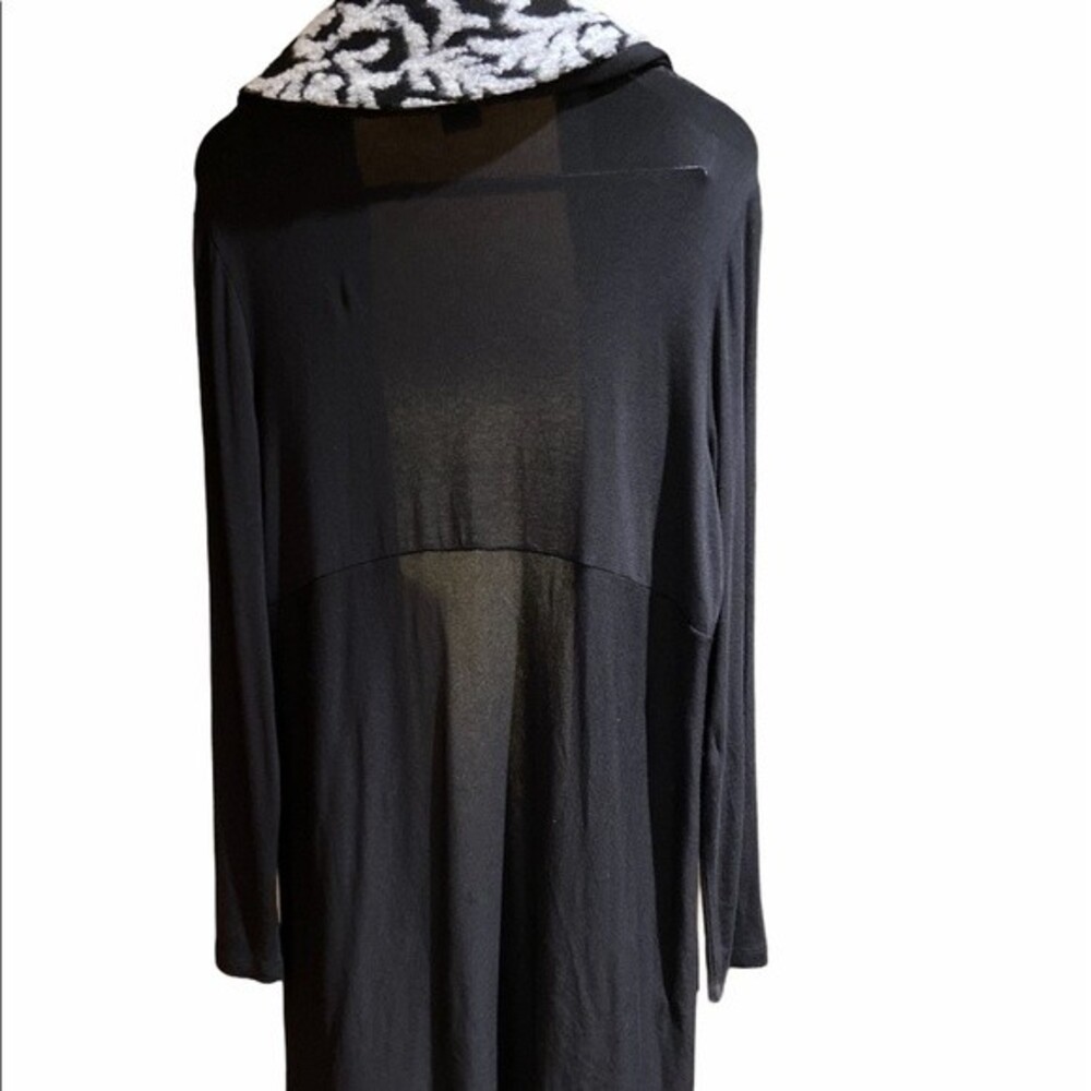 Soft Surroundings duster cardigan Womens M detachable faux fur collar pennylane - Picture 6 of 6